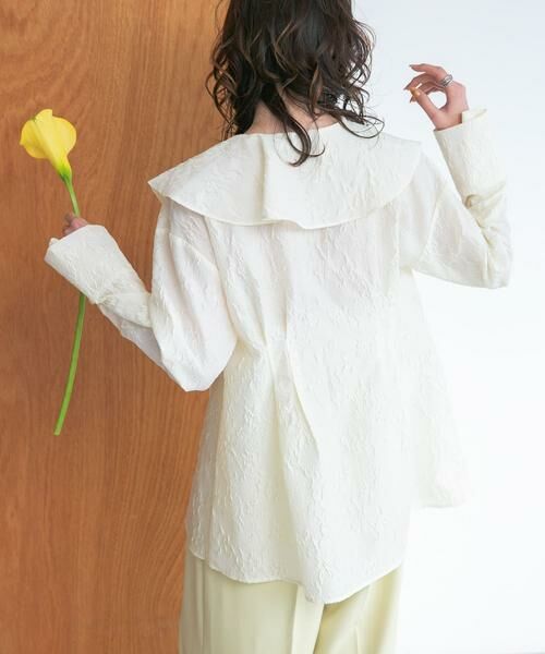 KBF / ケービーエフ シャツ・ブラウス | ウエストタックラッフルブラウス | 詳細6