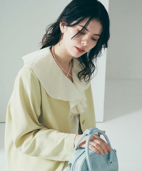 KBF / ケービーエフ シャツ・ブラウス | ウエストタックラッフルブラウス | 詳細9