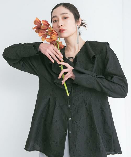 KBF / ケービーエフ シャツ・ブラウス | ウエストタックラッフルブラウス | 詳細21