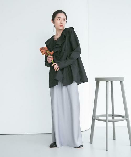 KBF / ケービーエフ シャツ・ブラウス | ウエストタックラッフルブラウス | 詳細26