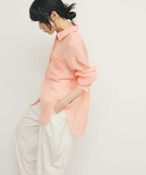 KBF / ケービーエフ シャツ・ブラウス | 2WAYシアーストライプシャツ | 詳細18