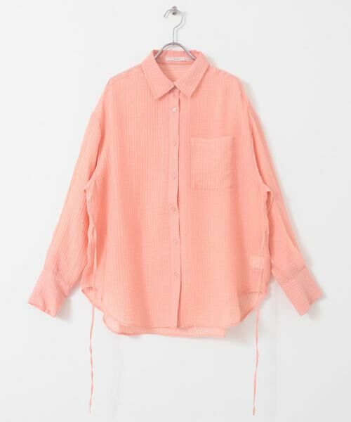 KBF / ケービーエフ シャツ・ブラウス | 2WAYシアーストライプシャツ | 詳細23