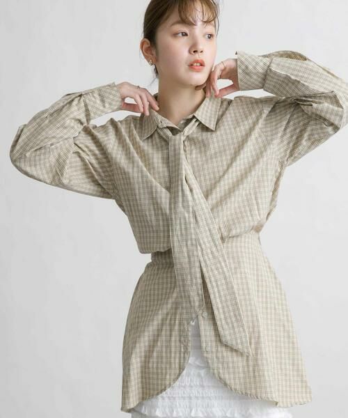 KBF / ケービーエフ シャツ・ブラウス | ウエストマークチェックシャツ | 詳細3