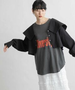 KBF / ケービーエフ シャツ・ブラウス | ワイドカラークロップドブラウス