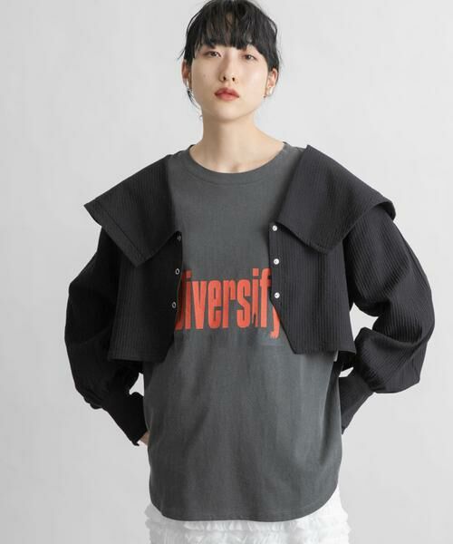 KBF / ケービーエフ シャツ・ブラウス | ワイドカラークロップドブラウス | 詳細11