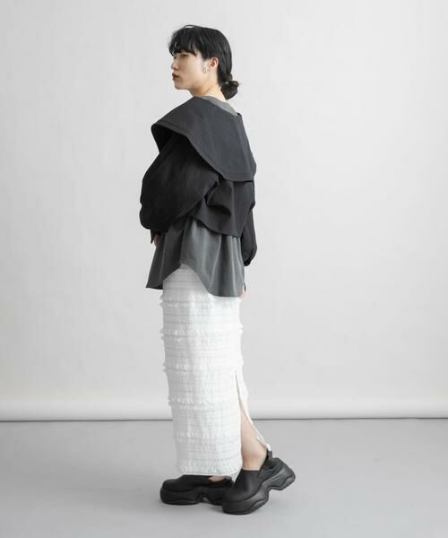 KBF / ケービーエフ シャツ・ブラウス | ワイドカラークロップドブラウス | 詳細17