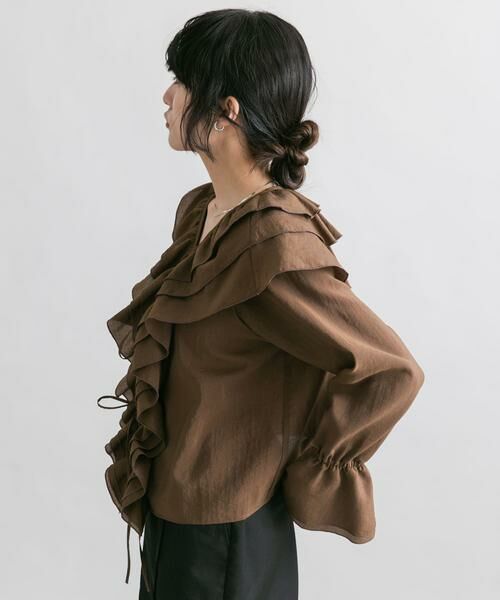 KBF / ケービーエフ シャツ・ブラウス | フリルカラーリボンブラウス | 詳細3