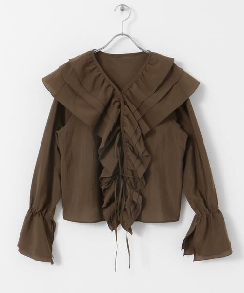 KBF / ケービーエフ シャツ・ブラウス | フリルカラーリボンブラウス | 詳細7
