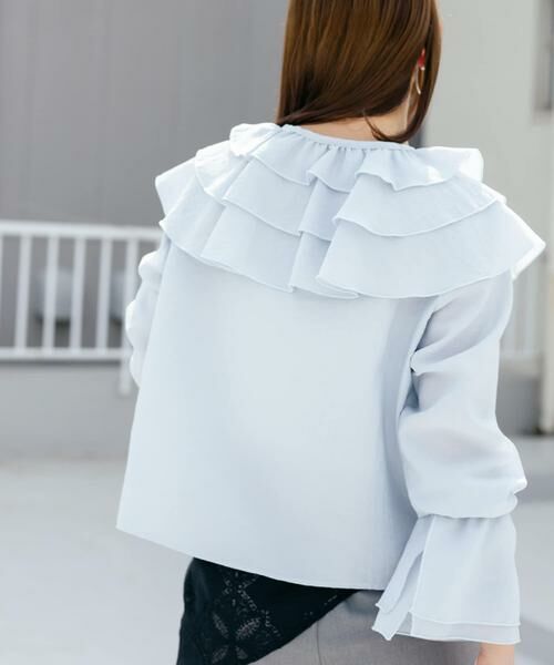 KBF / ケービーエフ シャツ・ブラウス | フリルカラーリボンブラウス | 詳細10