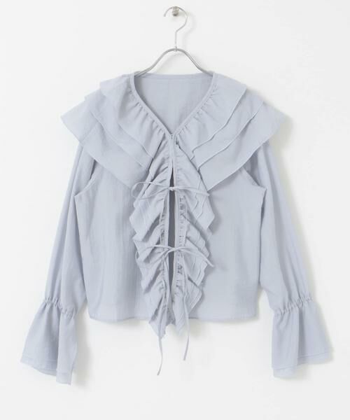 KBF / ケービーエフ シャツ・ブラウス | フリルカラーリボンブラウス | 詳細15