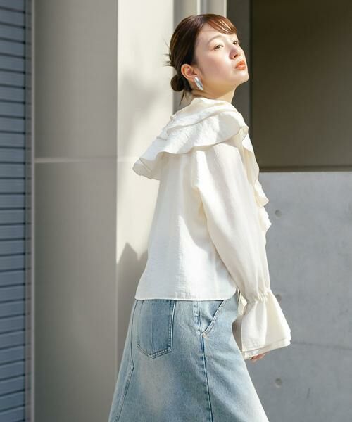 KBF / ケービーエフ シャツ・ブラウス | フリルカラーリボンブラウス | 詳細18