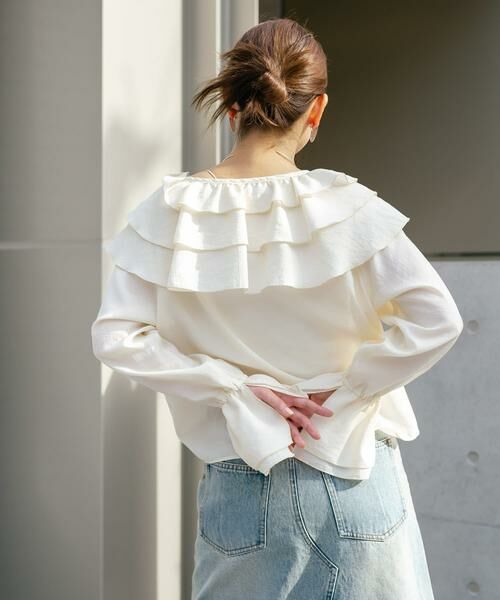 KBF / ケービーエフ シャツ・ブラウス | フリルカラーリボンブラウス | 詳細19