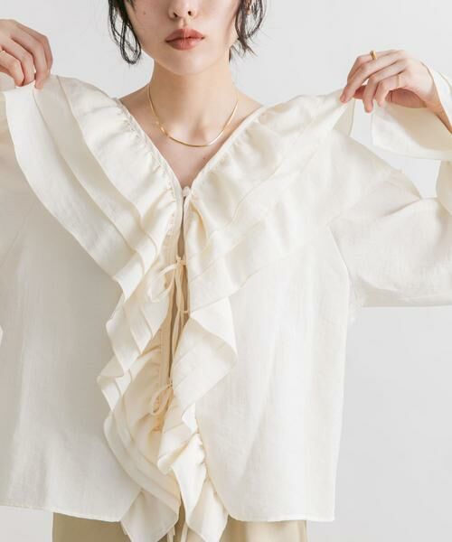 KBF / ケービーエフ シャツ・ブラウス | フリルカラーリボンブラウス | 詳細21