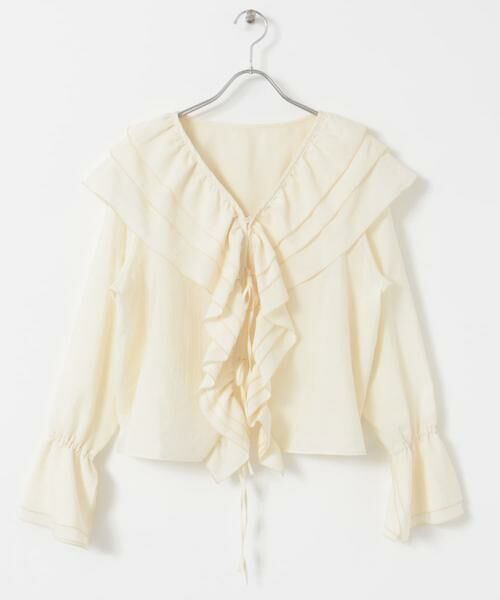 KBF / ケービーエフ シャツ・ブラウス | フリルカラーリボンブラウス | 詳細23