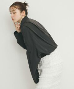 KBF / ケービーエフ シャツ・ブラウス | バックギャザークロップドシャツ