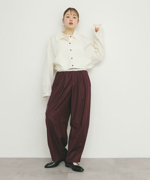 KBF / ケービーエフ シャツ・ブラウス | バックギャザークロップドシャツ | 詳細21