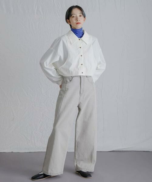 KBF / ケービーエフ シャツ・ブラウス | バックギャザークロップドシャツ | 詳細26