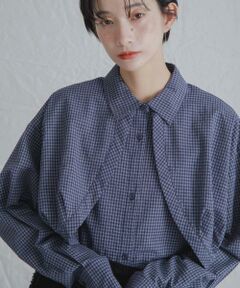 KBF / ケービーエフ シャツ・ブラウス | チェックレイヤードBIGシャツ