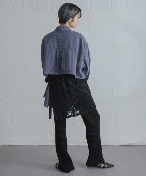 KBF / ケービーエフ シャツ・ブラウス | チェックレイヤードBIGシャツ | 詳細4