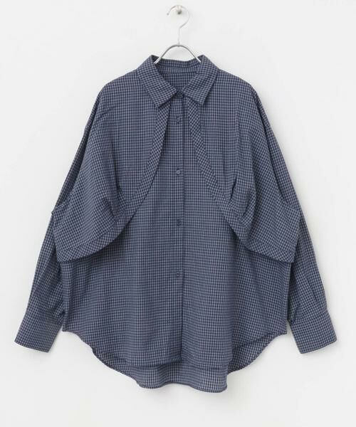 KBF / ケービーエフ シャツ・ブラウス | チェックレイヤードBIGシャツ | 詳細5