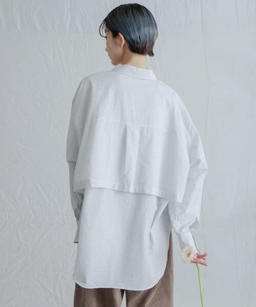 KBF / ケービーエフ シャツ・ブラウス | チェックレイヤードBIGシャツ | 詳細10