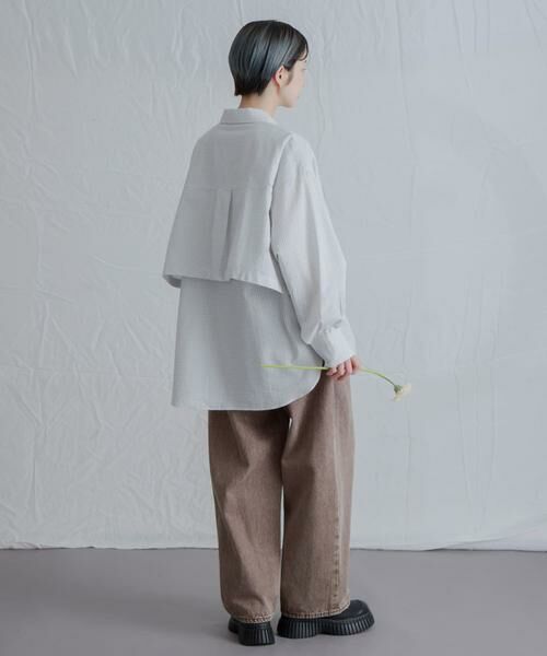 KBF / ケービーエフ シャツ・ブラウス | チェックレイヤードBIGシャツ | 詳細12