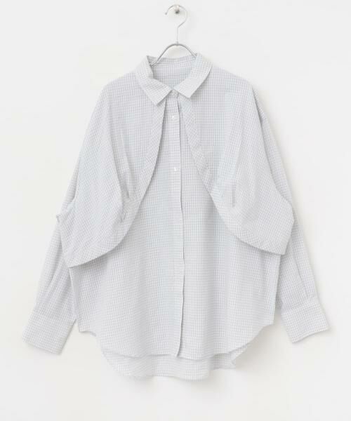 KBF / ケービーエフ シャツ・ブラウス | チェックレイヤードBIGシャツ | 詳細15