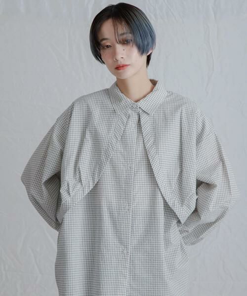 KBF / ケービーエフ シャツ・ブラウス | チェックレイヤードBIGシャツ | 詳細18
