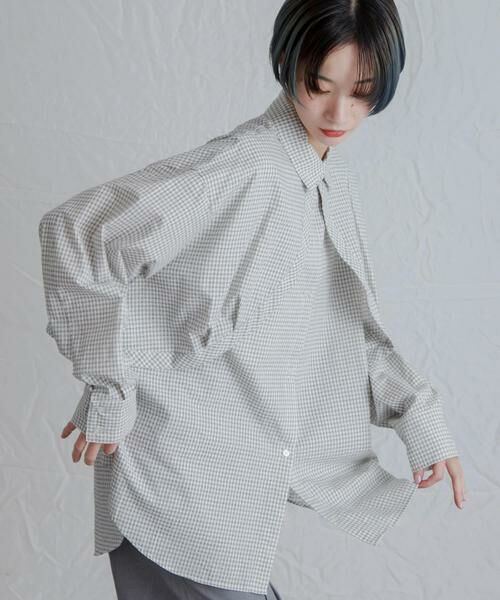 KBF / ケービーエフ シャツ・ブラウス | チェックレイヤードBIGシャツ | 詳細19