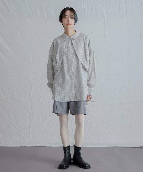 KBF / ケービーエフ シャツ・ブラウス | チェックレイヤードBIGシャツ | 詳細20