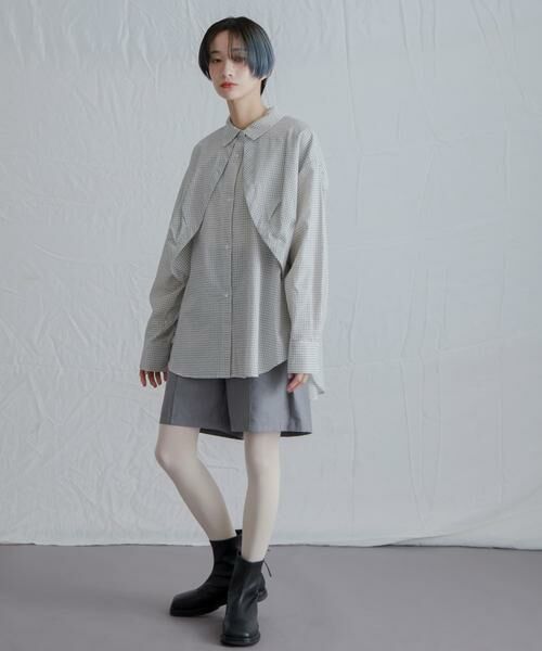 KBF / ケービーエフ シャツ・ブラウス | チェックレイヤードBIGシャツ | 詳細21