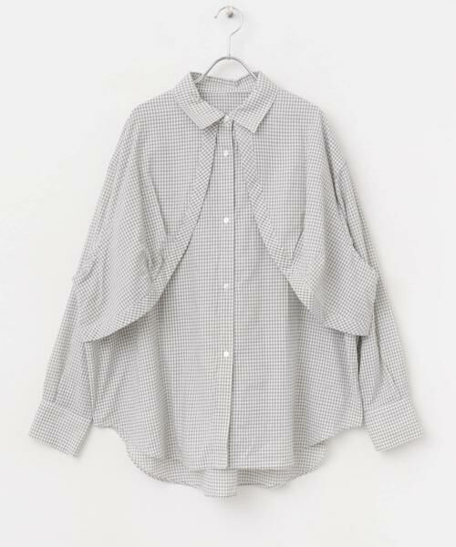 KBF / ケービーエフ シャツ・ブラウス | チェックレイヤードBIGシャツ | 詳細22