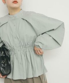 KBF / ケービーエフ シャツ・ブラウス | カーブスリーブペプラムブラウス