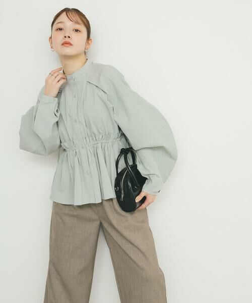 KBF / ケービーエフ シャツ・ブラウス | カーブスリーブペプラムブラウス | 詳細4