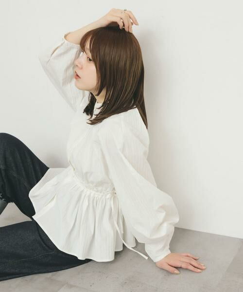 KBF / ケービーエフ シャツ・ブラウス | カーブスリーブペプラムブラウス | 詳細25