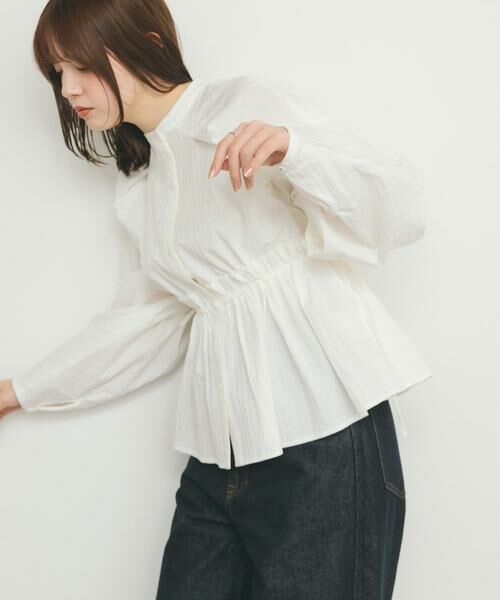 KBF / ケービーエフ シャツ・ブラウス | カーブスリーブペプラムブラウス | 詳細26