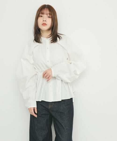 KBF / ケービーエフ シャツ・ブラウス | カーブスリーブペプラムブラウス | 詳細28