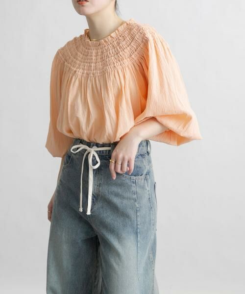 KBF / ケービーエフ シャツ・ブラウス | 2WAYシャーリングブラウス | 詳細3