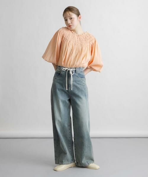 KBF / ケービーエフ シャツ・ブラウス | 2WAYシャーリングブラウス | 詳細5