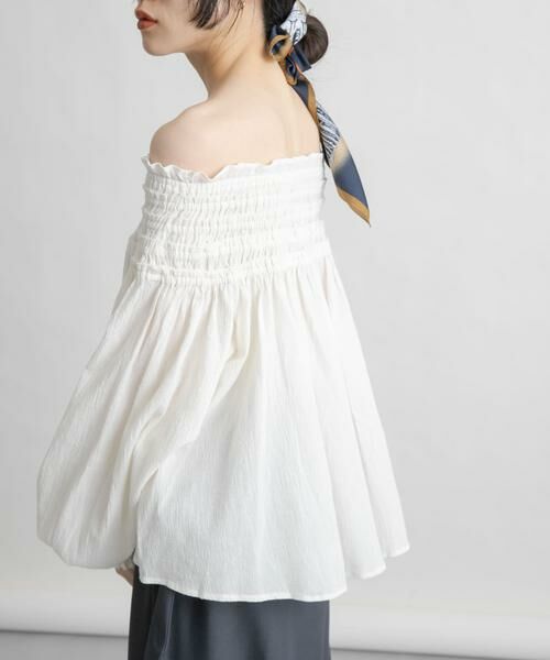 KBF / ケービーエフ シャツ・ブラウス | 2WAYシャーリングブラウス | 詳細16