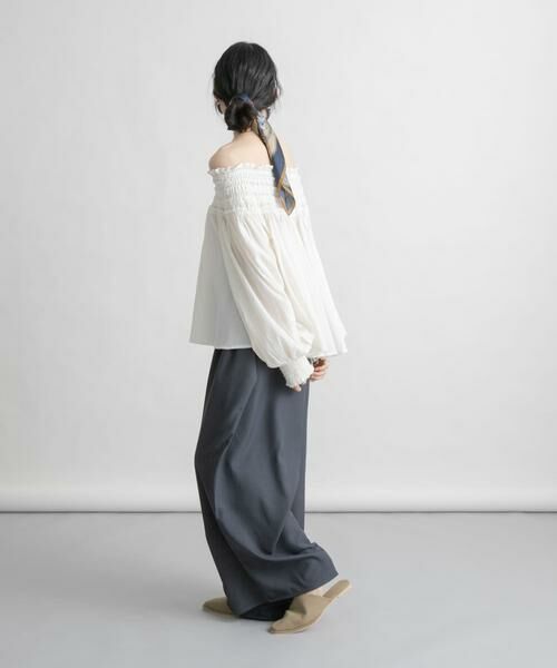 KBF / ケービーエフ シャツ・ブラウス | 2WAYシャーリングブラウス | 詳細19