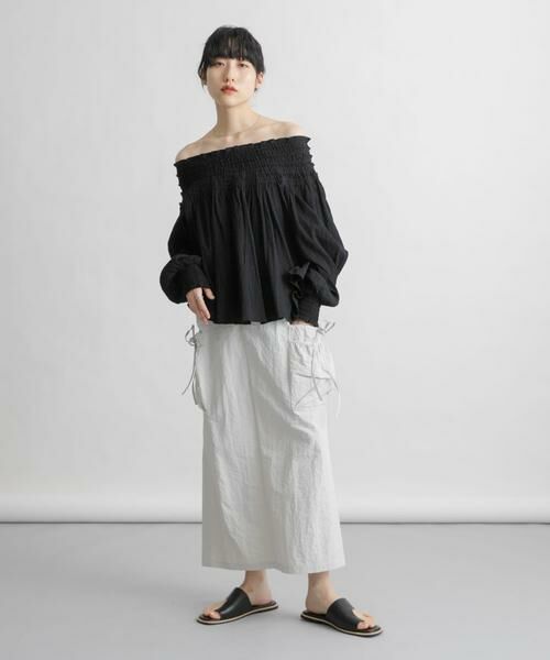 KBF / ケービーエフ シャツ・ブラウス | 2WAYシャーリングブラウス | 詳細26