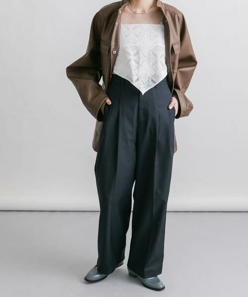 KBF / ケービーエフ その他パンツ | レーススカーフSETパンツ(ネイビー)