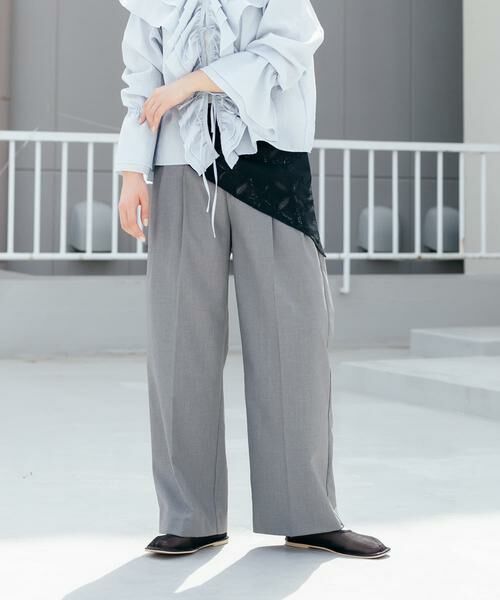 KBF / ケービーエフ その他パンツ | レーススカーフSETパンツ(グレー)