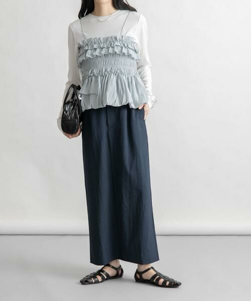 KBF / ケービーエフ スカート | ダブルボタンIラインスカート | 詳細2