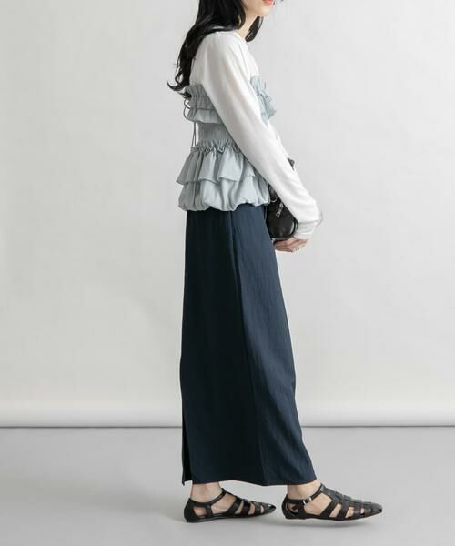 KBF / ケービーエフ スカート | ダブルボタンIラインスカート | 詳細4