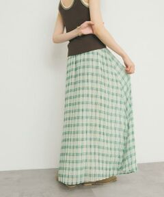 KBF / ケービーエフ スカート | シアーチェックプリーツスカート