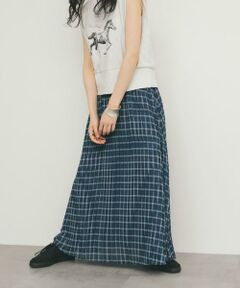 KBF / ケービーエフ スカート | シアーチェックプリーツスカート