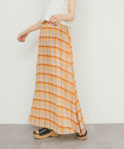 KBF / ケービーエフ スカート | シアーチェックプリーツスカート | 詳細1