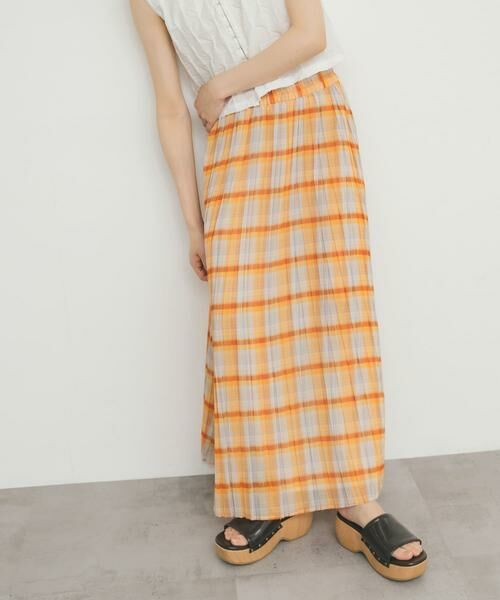 KBF / ケービーエフ スカート | シアーチェックプリーツスカート | 詳細3